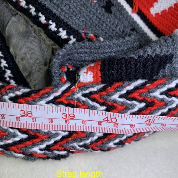 Aztec-style Handmade Lined Crochet Bag - Picture 11 of 13